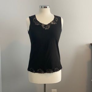 Lace detail tank
